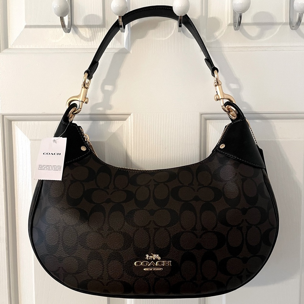 NWT Coach Mara Hobo Bag In Signature Canvas